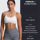 Aoxjox Women's Workout Sports Bras Fitness Ivy Low Impact Bra Yoga Crop Tank (White, S)