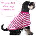 2 Pieces Stripe Dog Clothes for Small Dogs Summer Dog Shirt Cute Soft Puppy Clothes Bresthable Chihuahua Cat Clothes XS~XXL Pet Clothing (Pink, XX-Large)