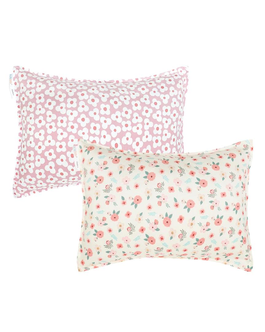 ALVABABY Toddler Pillowcases 2 Pack Organic Cotton Kids Pillow Cover Fit 13"x 18" or 12"x28" Envelope for Girl Boy Sleepy Travel 2TPW32A