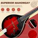 Vangoa Mandolin Musical Instrument A Style Acoustic Electric, 8 Strings Mahogany for Beginner Adults Teens, Red Burst