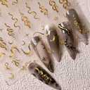 4 x 5D Embossed Snake Nail Art Stickers Gold Snake Nail Stickers Self-Adhesive Summer Nail Decals Moon Star Nail Art for Acrylic Nails Press on Snake Nail Supplies for Women Girls Manicure DIY