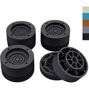 Furniture Risers 1 inchRound Bed Risers Heavy Duty for Chair Table and Desk Legs Elevation, Bed Lifts Risers(Pack of 4 Riser,Black)