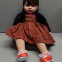 Reborn Toddler Dolls Realistic Girl 24 Inch Real Looking Soft Silicone Limbs and Head Soft Cloth Weighted Body Cute Baby Dolls with Beautiful Princess Dress