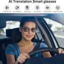 AI Smart Glasses, Powered By GPT, Support 165+ Languages Translation, Multi-Functional Translator, Noise Reduction & Photochromic Lenses, Unisex Bluetooth Glasses for Work/Travel/Study, Black-AI-UF11