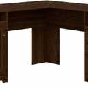 Bush Furniture Cabot 60W L Shaped Computer Desk with Storage in Modern Walnut, 60-inch Corner Table with Drawers for Home Office Workspace