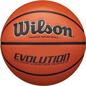 Wilson Evolution Basketballs (Size 5 - 27.5", Brown - Game Ball)