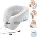 jiaao Travel Neck Pillow - Pain Relief & Comfortable Sleep on Cars, Trains & Planes - Memory Foam Advanced Neck Support for Long Flights, Eye Mask, Earplugs & Storage Bag