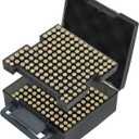 BRAPPO 282 Round Clear Ammo Box  Bullet Storage Case Compatible 9mm Luger, 9mm Parabellum, 9mm Makarov, .380 ACP, .32 ACP, .45 ACP, 30 Luger, and .32 S&W(Case Only) (Black)