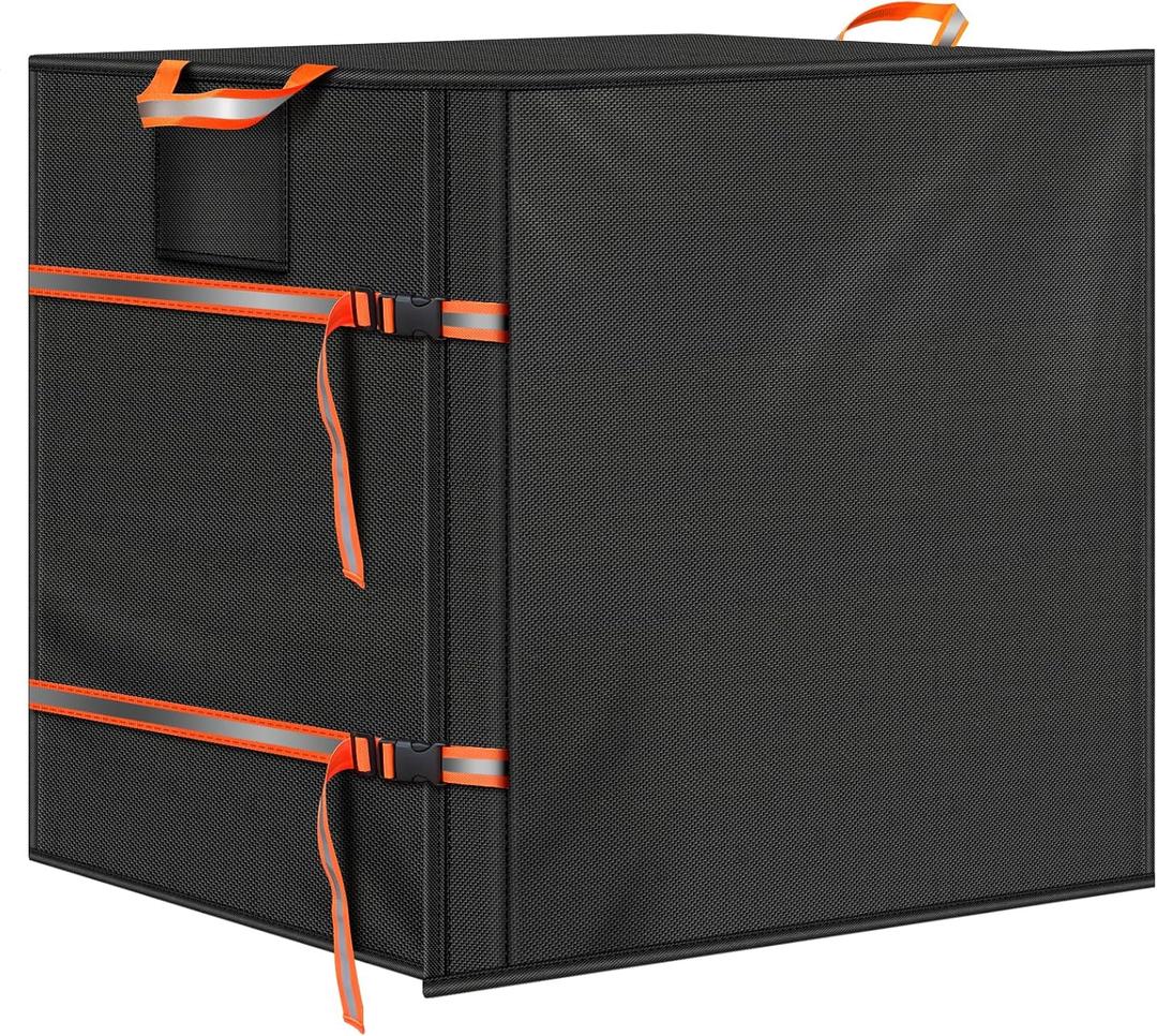 TRELC Outdoor AC Unit Cover, Air Conditioner Covers for Outside Unit, 600D Heavy Duty Winter Waterproof AC Covers, All Season Air Conditioner Cover with Reflective Strip (36" x 36" x 39")