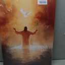 MIVASIJO Jesus and Dove Inspiring Wall Art Christian Jesus Art Bible Stories Wall Decor Watercolor Religious Painting Pictures for Church Living Room Bedroom Home Decoration, 24"L x 16"W
