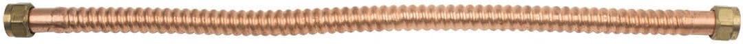 BrassCraft Copper-Flex WB00-24N Water Heater Connector, 3/4 in FIP, 125 psi, Copper