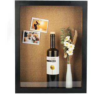 16x20 Extra Large Shadow Box, Super Deep Shadow Box Display Case with Magnetic Doorfor Displaying Photo Souvenir CollectionBlack