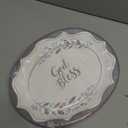 God Bless Baptism Plates,Oval Paper Plates First Communion Plate Baptism Party Decorations for Christening Birthday Supplies