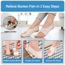 Bunion Corrector for Women & Men, [2-Pack] Comfortable Hallux Valgus Relief Splint, Discreet Soft Toe Straightener for Fits in Shoes, Adjustable Alignment Support for Day and Night