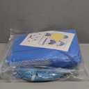 2025 Upgraded Pool Float with Canopy, 2 Cup Holders - XL Inflatable Pool Floats with Adjustable Sun Shade Cover, Dual Handles, Ergonomic Headrest, Heavy Duty Adult Floats for Pool, Beach, Lake (Tropical Blue+Pink)