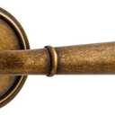 1 Pack Antique Brass Door Lever Interior Privacy Door Handle with Lock for Bedroom and Bathroom,Zinc Alloy
