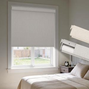 HESTIA No Drill Cordless Blackout Roller Shades, 34"W x 72"H