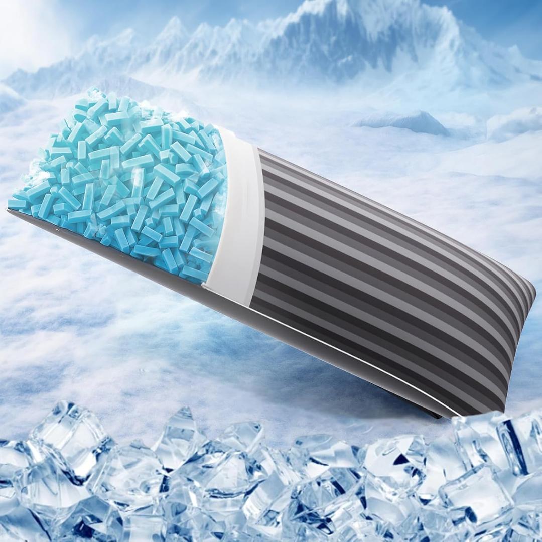 ZonLi Cooling Body Pillow for Adults, Breathable Long Pillow for Bed, Firm Body Pillow for Side Sleeper, Memory Foam Full Length Body Pillows Large -20x54 inch (Grey)