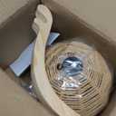 Plug in Wall Sconce,Farmhouse Wicker Wall Lamp Plug in,Hand Woven Rattan Wall Light Farmhouse Rustic Boho Sconces Wall Lighting for Living Room Bedroom (1 PACK, 7.87IN Rattan)