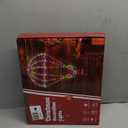 Christmas Decorations Lights Outdoor, 2.8ft LED Christmas Parachute Light with Santa Claus, 8 Modes & Timer Battery Operated Hanging Xmas Lights for Roof Eave Balcony Home Garden Decor (Multicolor)