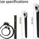 Heavy Duty Reusable Ratchet Zip Ties, 12 & 20 Inch Adjustable Locking Cable Ties with Strap Lock Design, Stainless Steel Buckle, Outdoor UV Resistant Black Securing Straps (6PC/20IN)