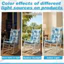 Hoteam 6 Set Outdoor Patio Chair Cushions 20 x 42 in Deep Seat Waterproof Patio Cushions Set for Furniture Replacement Removable Seat and Back (Ocean)