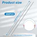 200 Pcs 24inch Insulation Support - Wire Insulation Support Wire, 1095 Carbon Steel Metal Insulated Wires (1095, 24 inch)