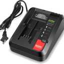 Battery Charger for Porter Cable 20V MAX Lithium Battery PCC685LP PCC680L PCC692L PCC699L and Black Decker 20V Battery LBXR20 LBX4020