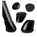 Ezprotekt 16 Pcs Chair Leg Floor Protectors, Silicone Covers Felt Furniture Pads for Hardwood Floors, Chair Leg Caps for Tilted Legs(15°-25°), Anti-Scratch and Reduce Noise Round L Black Fit (1"-1.3")