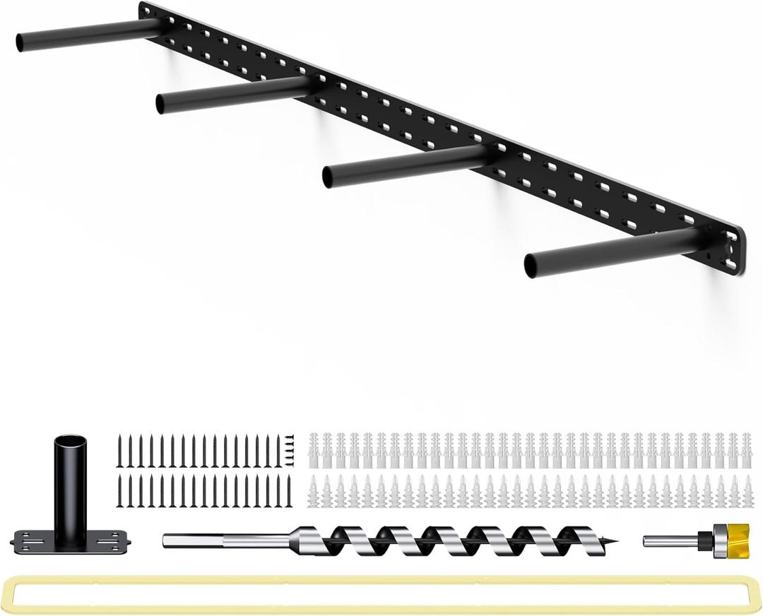 1pc Floating Shelf Hardware Heavy Duty Hidden Shelf Brackets Support,Wall Mounting Invisible Floating Shelves Bracket with Jig (40" x 6" x 1.5")