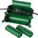 Flemoon [3 Pack] Outdoor Extension Cord Safety Cover, IP44 Weatherproof Electrical Box to Protect Outdoor Outlet, Plug, Socket, Halloween, Christmas Holiday Decoration Light, Green