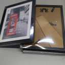 Giftgarden 5x7 Picture Frame Set of 4, 6x8 Matted to Display 5 by 7 Photo with Mat or 6 by 8 Without Mat for Wall or Tabletop, Black