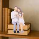 Couple Heart Hand Statue Sitting Sculpture, Wedding for Couple, Bride and Groom Figurines Couples Bedroom Decor, A Romantic Expression of Love, Best Gifts for Valentine's Day