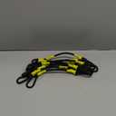 8 Pcs 12 Inch Heavy Duty Carabiner Bungee Cord Outdoor with 190 Lbs Max Break Strength, Black/Yellow Bungee Straps with Upgraded Carabiner Hooks for Luggage Rack, Cargo, Hand Carts, Bike, Camping, etc