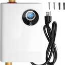 110V Tankless Electric Water Heater, 3000W Compact Under-Sink Heater, Adjustable Fahrenheit & Celsius, Energy Efficient, Quick Installation