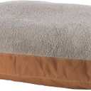 Carhartt Firm Duck Dog Bed, Durable Canvas Pet Bed with Water-Repellent Shell, Carhartt Brown with Sherpa Top, Large (33.0"L x 41.0"W x 4.3"Th)