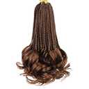 7 Pack of 10 Inch Black and Brown Crochet Hair