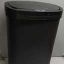 Automatic Motion Sensor Bathroom Trash Can with Lid, 13 Gallon Touchless Trash Bin, Smart Dog Proof Garbage Can, Touch Free Waste Basket for Toilet, Office, Bedroom,Black