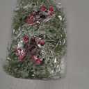 6 Pcs Christmas Taper Candle Rings 1 Inch Christmas Candle Ring for Taper Artificial Wreaths with Red Berry Snowy Pine Candles Ring Holder for Tapers Candles Festival Home Table Decor