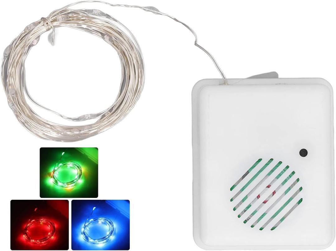 oceanside Christmas Decorative Light String, Music String Light for Patio Garden Decoration Indoor Outdoor Christmas Tree Parties 3m(Colorful Light)