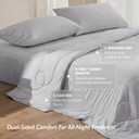 Breescape Cooling Comforter King Size - BlendTek Q-Max>0.46 Tech, Breathable Blanket for Hot Sleepers & Night Sweats Relief, Premium Lightweight Summer Bedding, 106x96 Inches, Misty Gray
