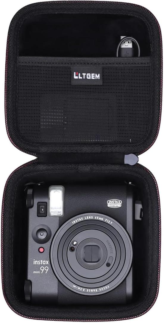 LTGEM Case Compatible with Fujifilm Instax Mini 12/41 / 11/99 / 40 / SE Instant Film Camera, Hard Travel Carrying Storage Bag - Black(Case Only)