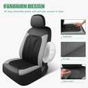 GIANT PANDA 2 Pcs Front 3D Air Mesh Car Seat Cover Custom Fit Ford F150 F250 F350 F450 SuperCrew/Crew Cab Pickup Trucks,Breathable Cooling Seat Protector with Composite Sponge Inside(Gray)