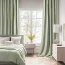 MIULEE Back Tab Sage Green Curtains 120 Inch Long 2 Panels Set for Living Room Bedroom, Rod Pocket/Pinch Pleated Light Blocking Extra Long Thermal Insulated Room Darkening Blackout Curtains/Drapes