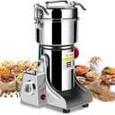 750g Grain Mill, flour mill grinder for home, Electric Stainless Steel Grain Grinder for Wheat, Spices, coffee,Corn and Other Dry Food Grinders for Kitchen (750g Swing Type)