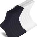 HAVE A TREE 3-6 Pack Womens Crew Lightweight Thin Casual Calf Socks Size 6-11