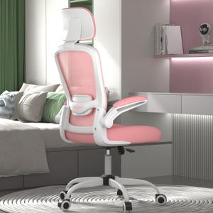 Mimoglad Office Chair, High Back Ergonomic Desk Chair with Adjustable Lumbar Support and Headrest, Swivel Task Chair with Flip-Up Armrests for Guitar Playing (Modern, Spanish Pink) Mimoglad Office Chair, High Back Ergonomic Desk Chair with Adjustable Lumbar Support and Headrest, Swivel Task Chair with Flip-Up Armrests for Guitar Playing (Modern, Spanish Pink)