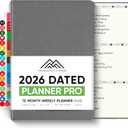 Dated, 2026 Planner, 5.8 x 8.3 - The #1 Productivity Planner to Achieve Your 2026 Goals - Planner 2026-2027 by PRODUCTIVITY STORE (A5, GREY)