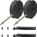 4 PCS Heavy Duty Bike Tubes 4 Packs 700x23 700x25C 48mm 80mm Road Bike Inner Tubes 23-622 25-622 Presta Valve