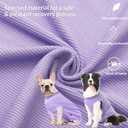 Sychien Dog Recovery Suit Female Spay Surgery Small Puppy Onesie, Zipper Closure Cotton Striped Wounds Protect Surgical Suit, Plain Purple S